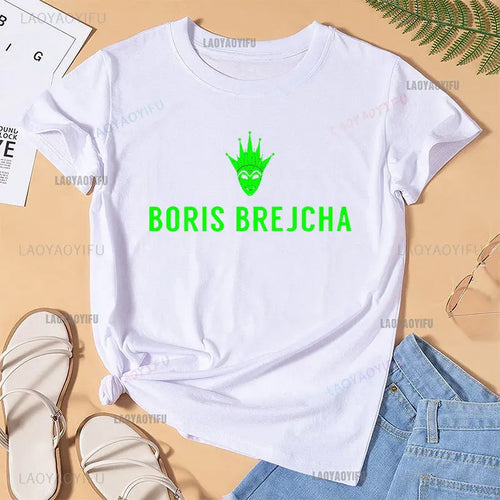 Casual Boris Brejcha Dj Mask Tshirt Cool Short Men Women Hip-hop Tee High-tech Minimalist Tech Music Venetian Mask Unisex Top