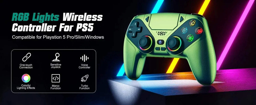 Green RGB Pro Controller – lifestyle shot