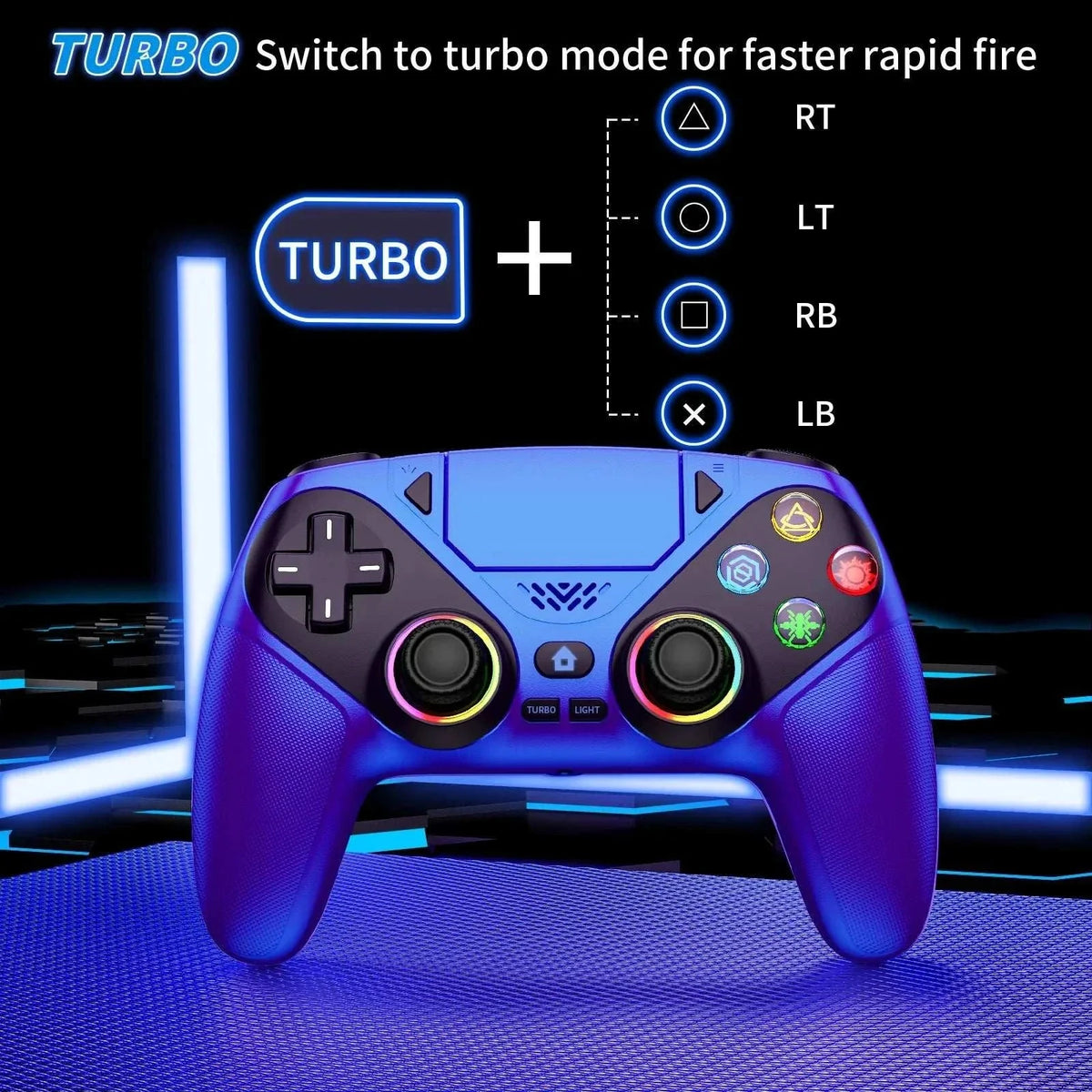 Blue RGB Pro Controller – lifestyle shot