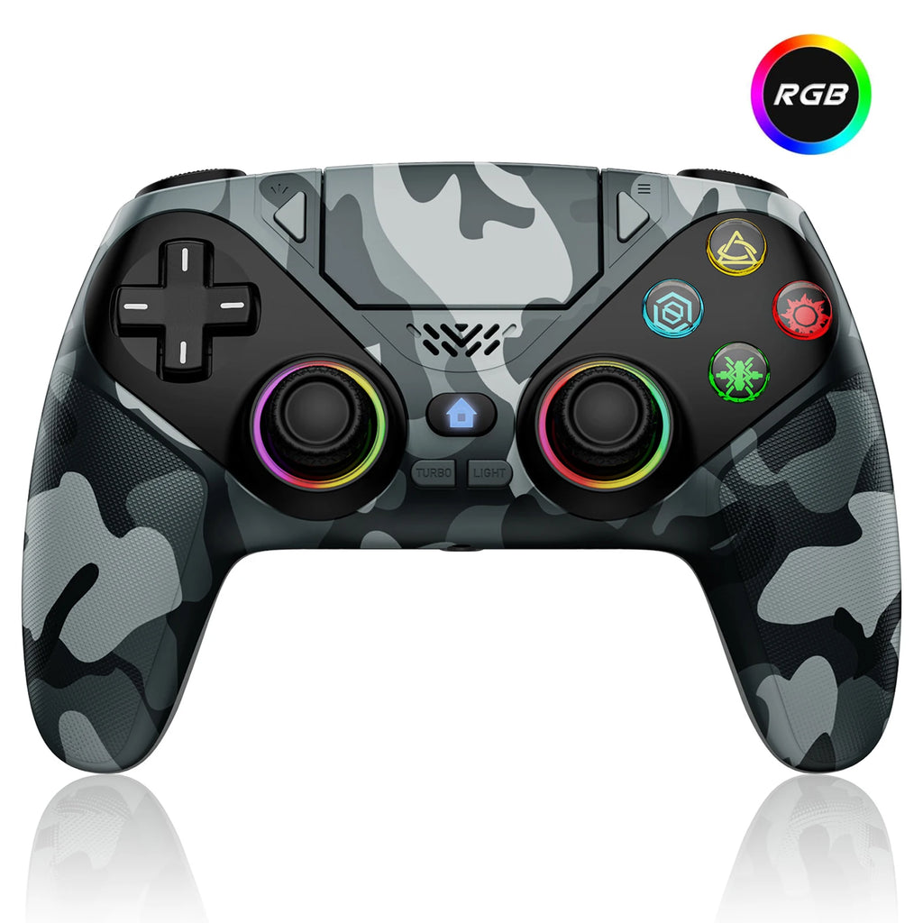 Controller for Playstation 5/PS5/PS5 Pro/Slim/PC,Wireless Gamepads RGB Joystick Turbo/Marco Program Dual Vibrate Game Controle