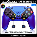 Controller For PlayStation5/PS5 Pro/Slim/PC RGB Light Wireless Gamepads Marco/Turbo NO Drift Hall Effect Gaming Control Joystick